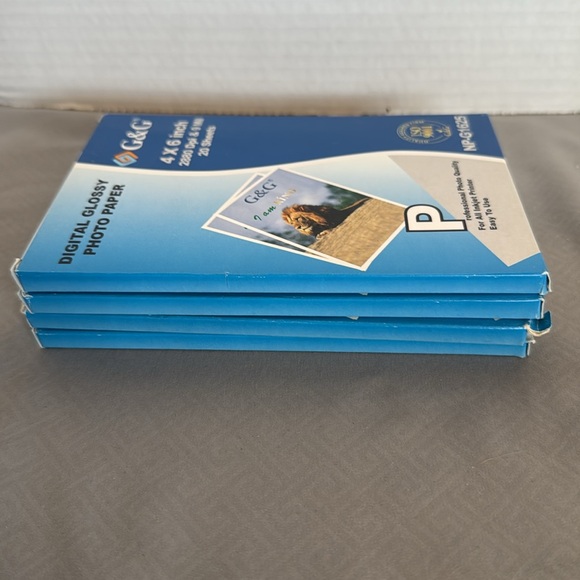 Lot of 4 Boxes G&G Digital Glossy Photo Paper 4x6 Inch 2880 Dpi 20 Sheets in box - Picture 7 of 7